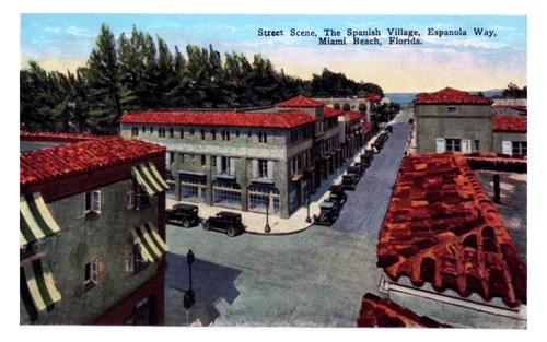 Miami Beach - Street scene, Spanish Village 01