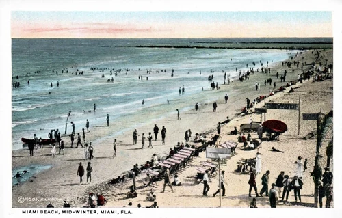 Miami Beach - Mid-Winter on the beach